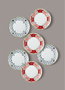 Hermia Set de Platos de Postre Multicolor 6 Piezas